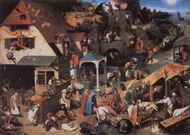 BRUEGHEL, Pieter the Younger Netherlandish Proverbs France oil painting art